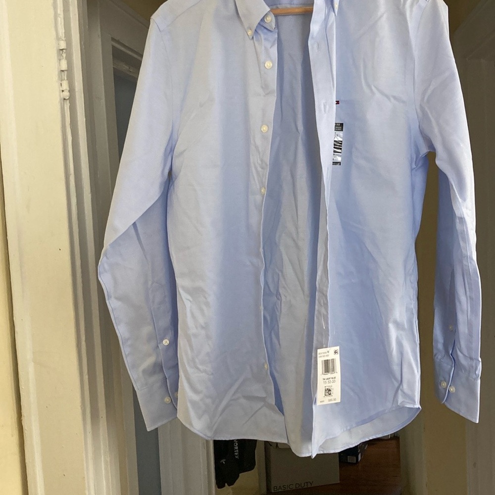 Tommy Hilfiger Light Blue Button-Down Dress Shirt